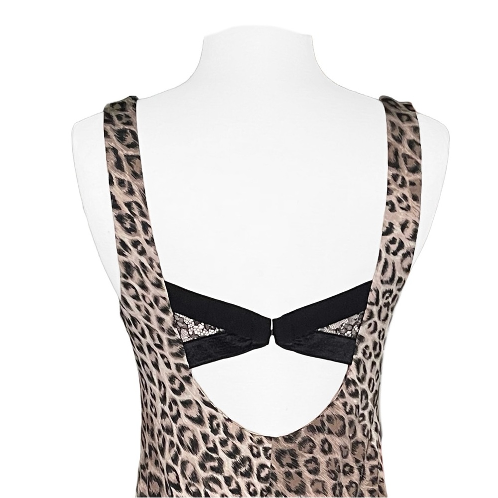 Animal Print Satin Midi Dress - Picture 6 of 6
